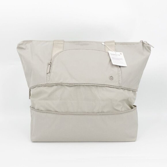 Lululemon Women's City Adventurer Tote 27L Raw Linen Beige OS - Picture 2 of 14